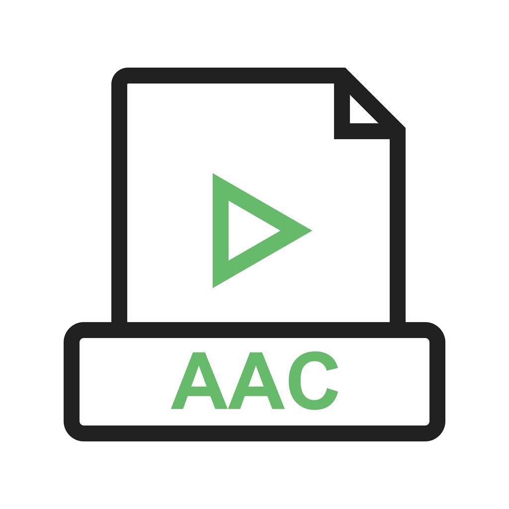AAC Line Green Black Icon - IconBunny