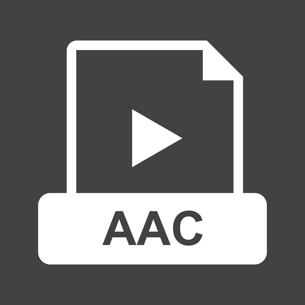 AAC Glyph Inverted Icon - IconBunny