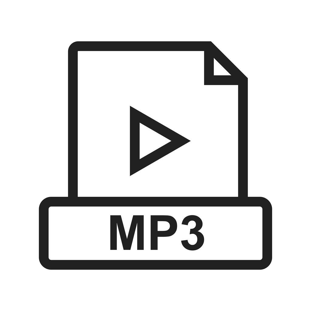 MP3 Line Icon - IconBunny