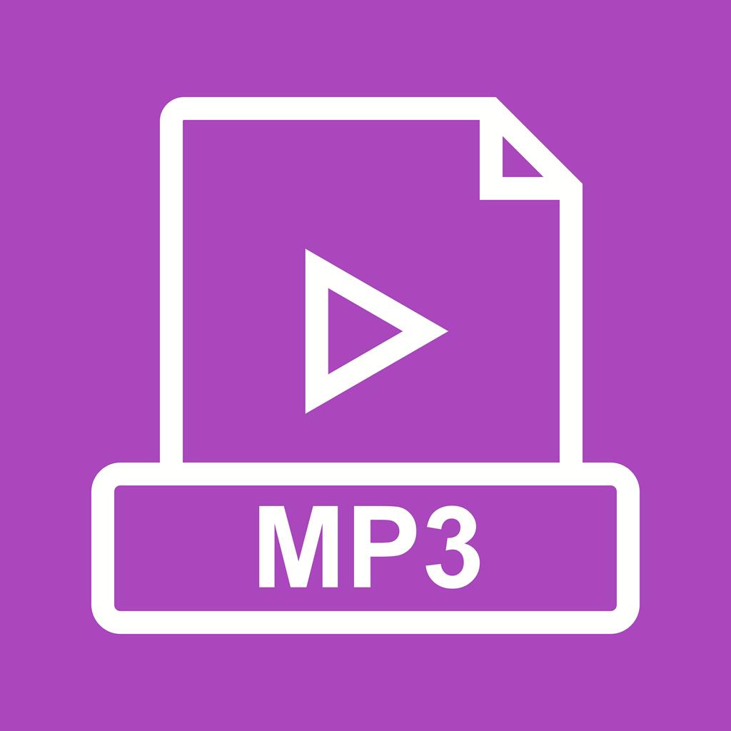MP3 Line Multicolor B/G Icon - IconBunny