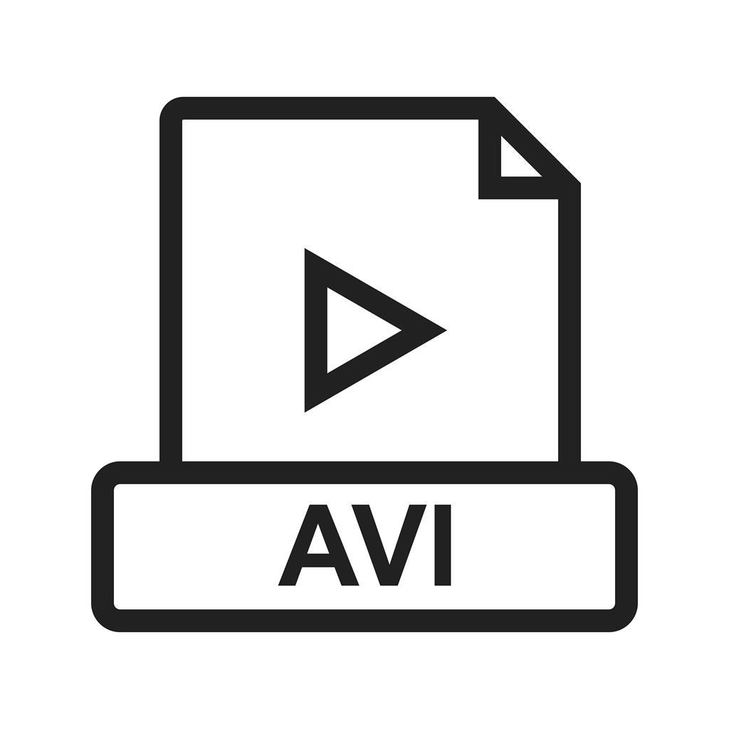 AVI Line Icon - IconBunny