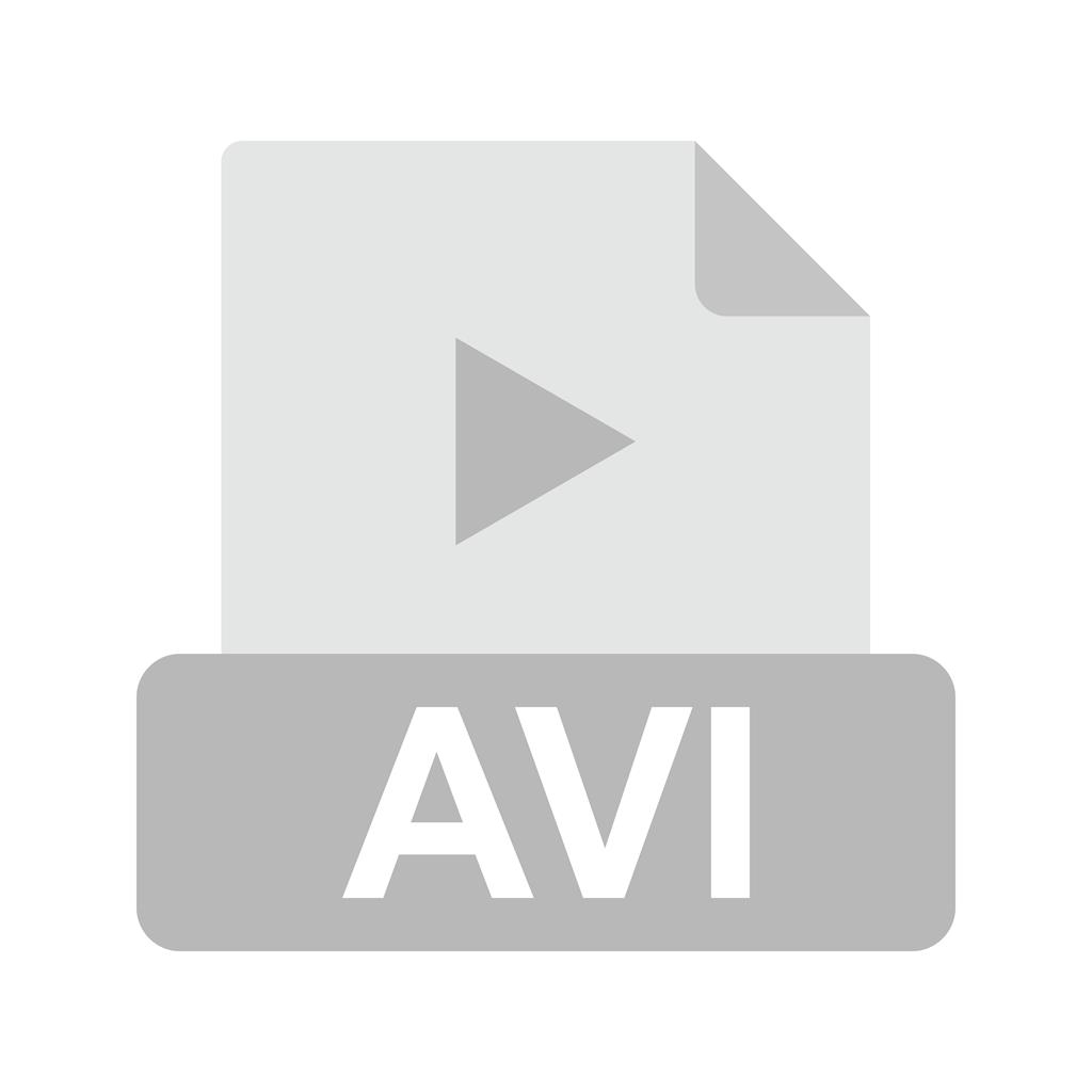 AVI Greyscale Icon - IconBunny