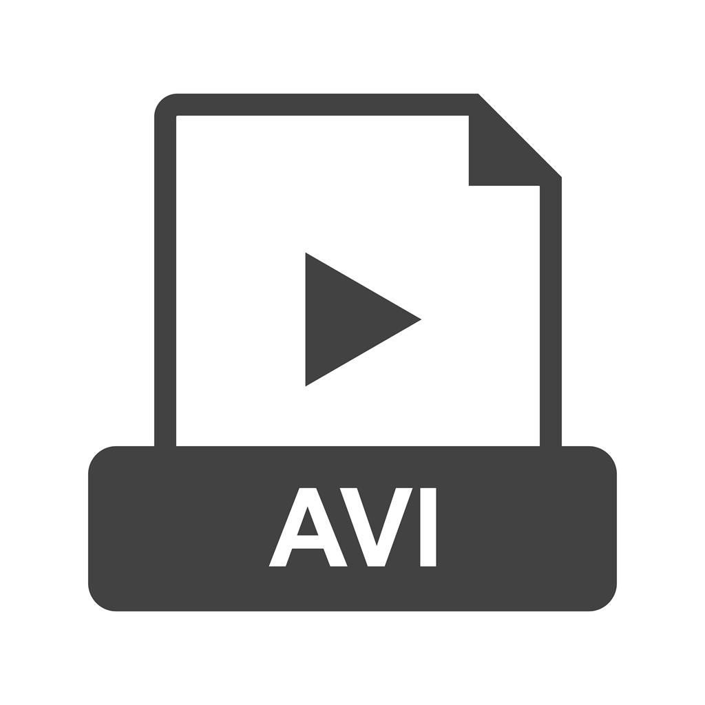 AVI Glyph Icon - IconBunny