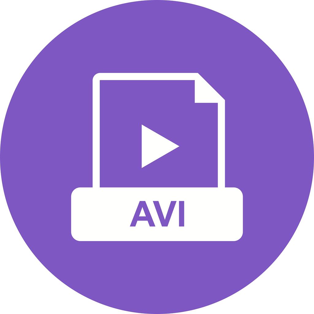 AVI Flat Round Icon - IconBunny