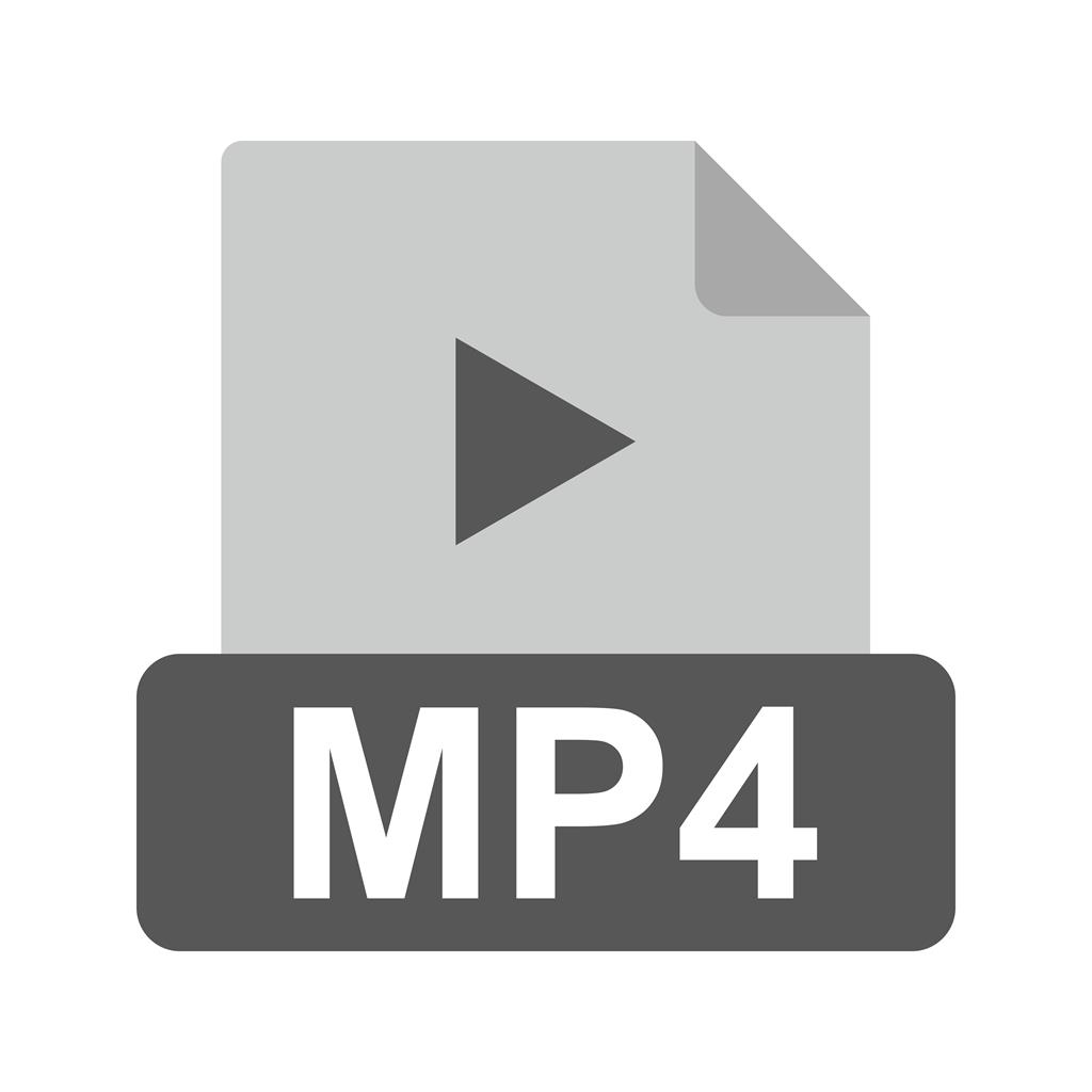 MP4 Greyscale Icon - IconBunny