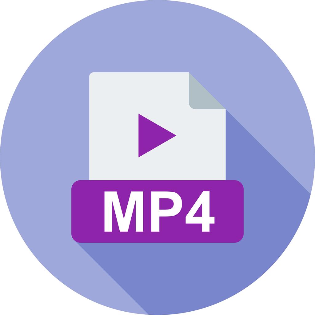 MP4 Flat Shadowed Icon - IconBunny