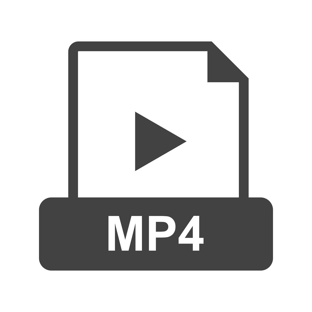 MP4 Glyph Icon - IconBunny