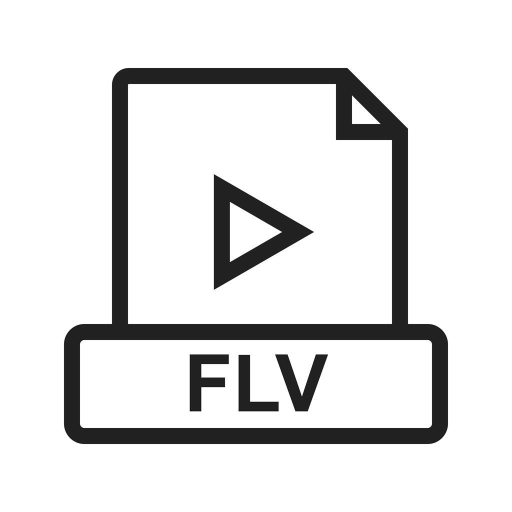 FLV Line Icon - IconBunny