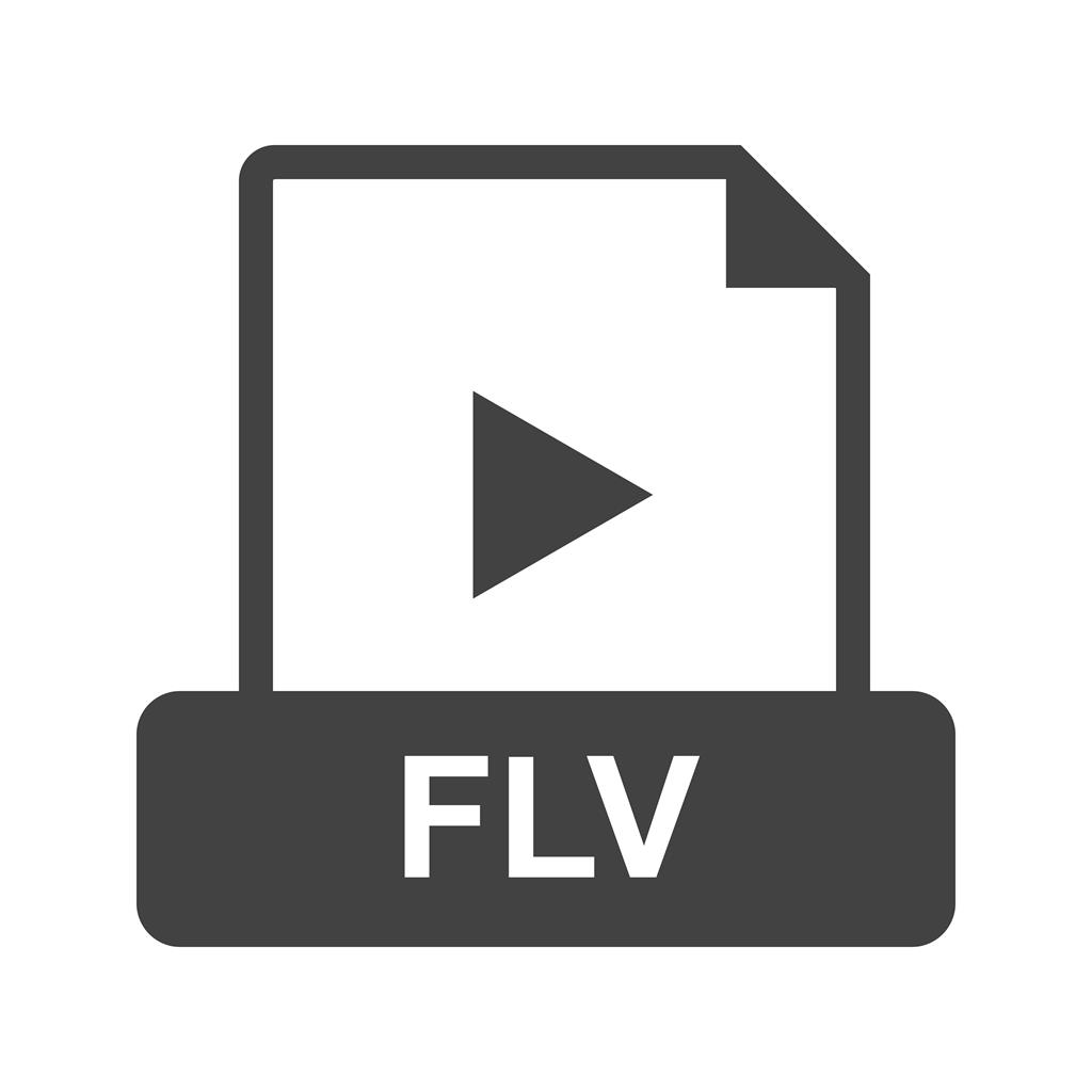 FLV Glyph Icon - IconBunny