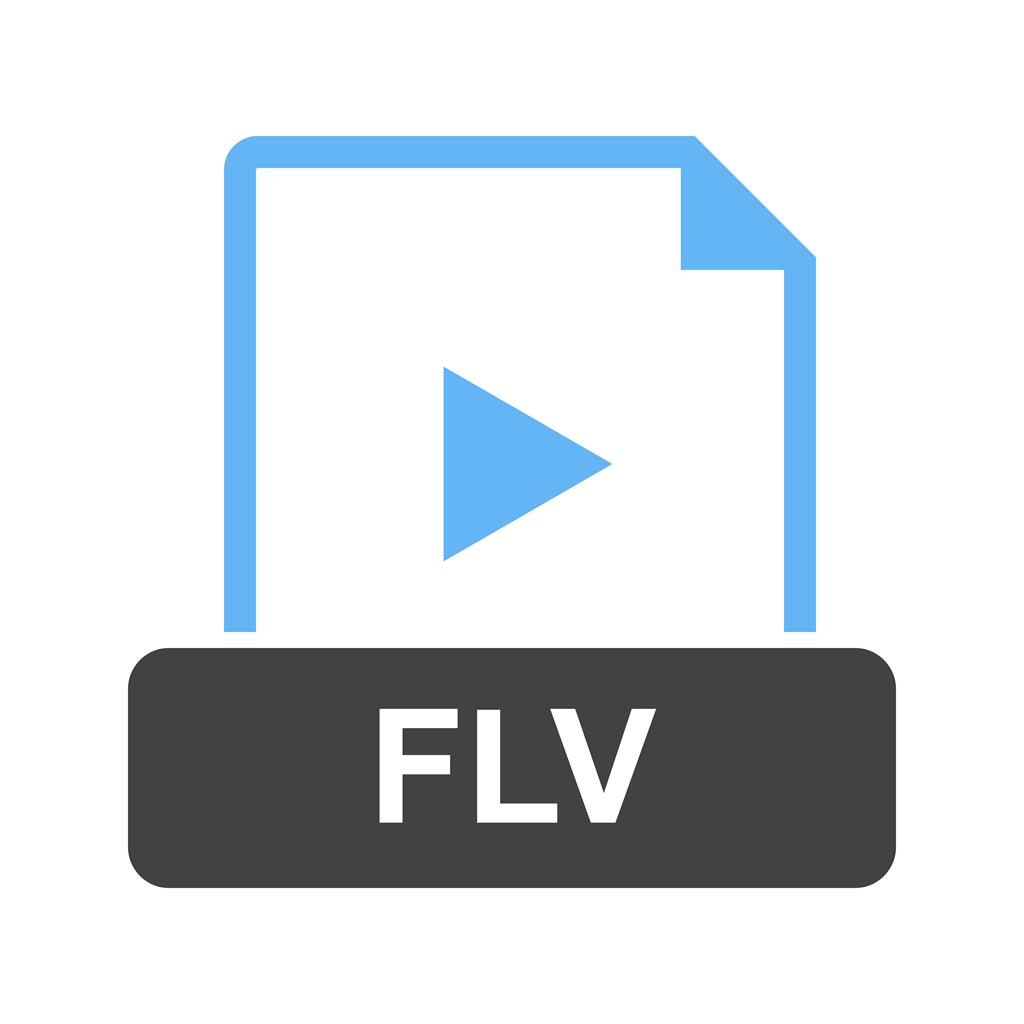 FLV Blue Black Icon - IconBunny