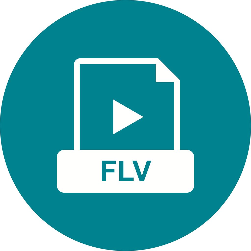FLV Flat Round Icon - IconBunny