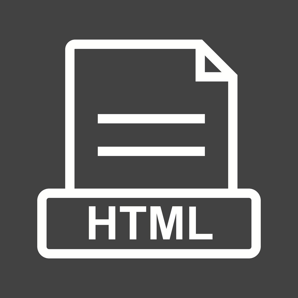HTML Line Inverted Icon - IconBunny
