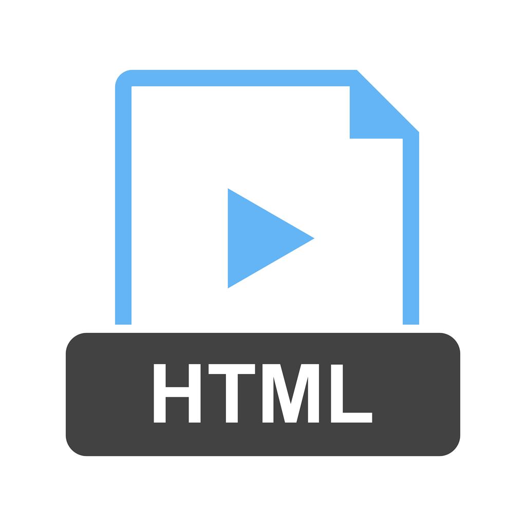 HTML Blue Black Icon - IconBunny