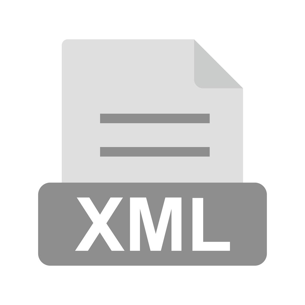 XML Greyscale Icon - IconBunny