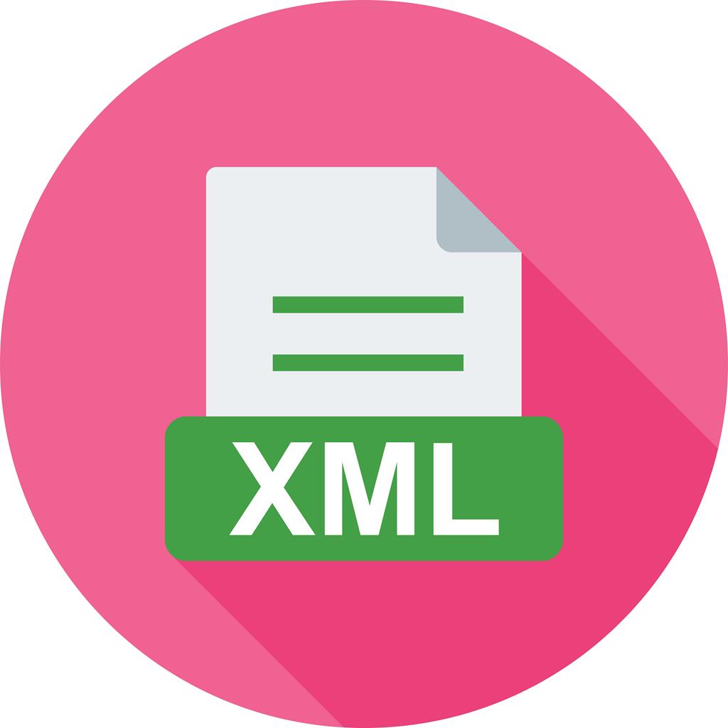 XML Flat Shadowed Icon - IconBunny