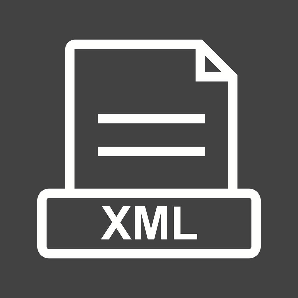 XML Line Inverted Icon - IconBunny