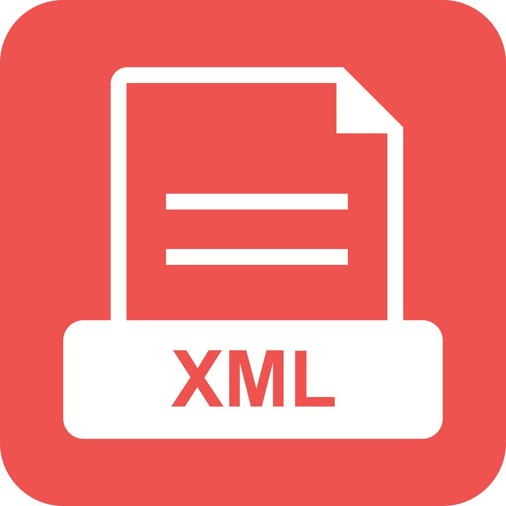 XML Flat Round Corner Icon - IconBunny