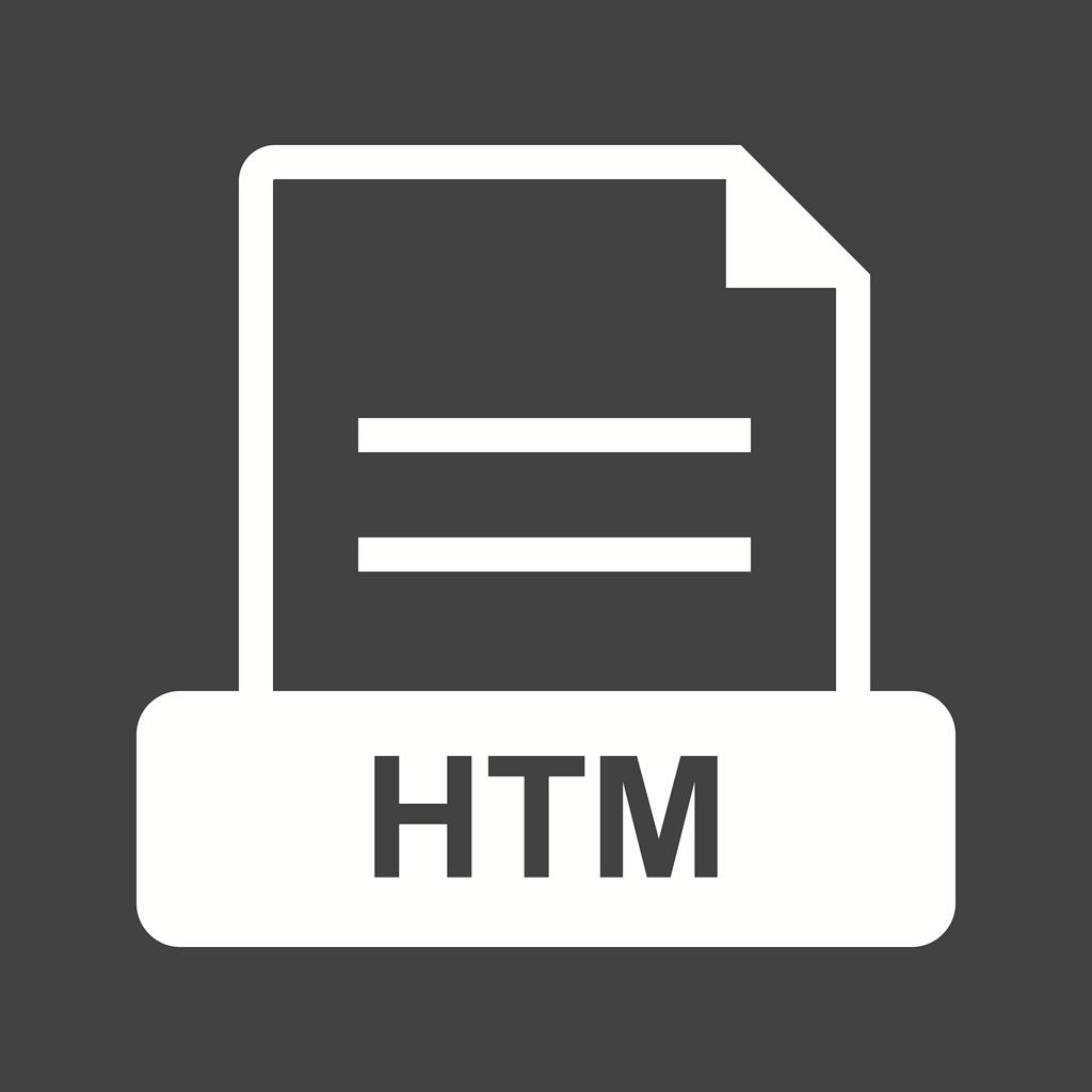 HTM Glyph Inverted Icon - IconBunny