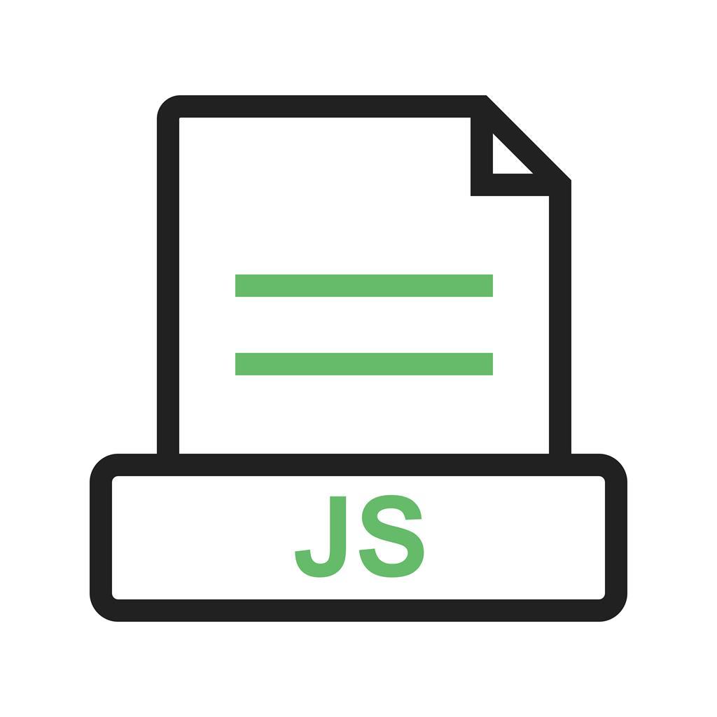 JS Line Green Black Icon - IconBunny