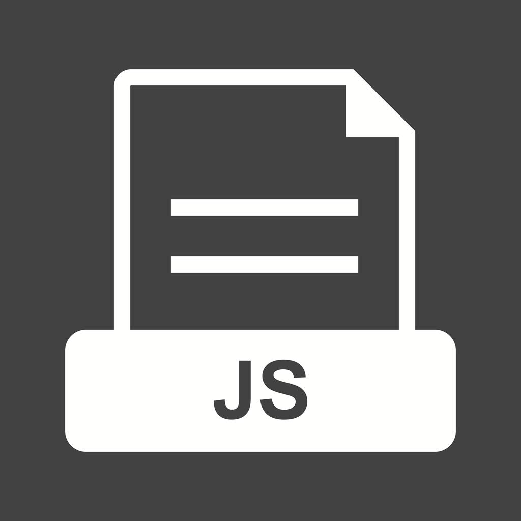 JS Glyph Inverted Icon - IconBunny