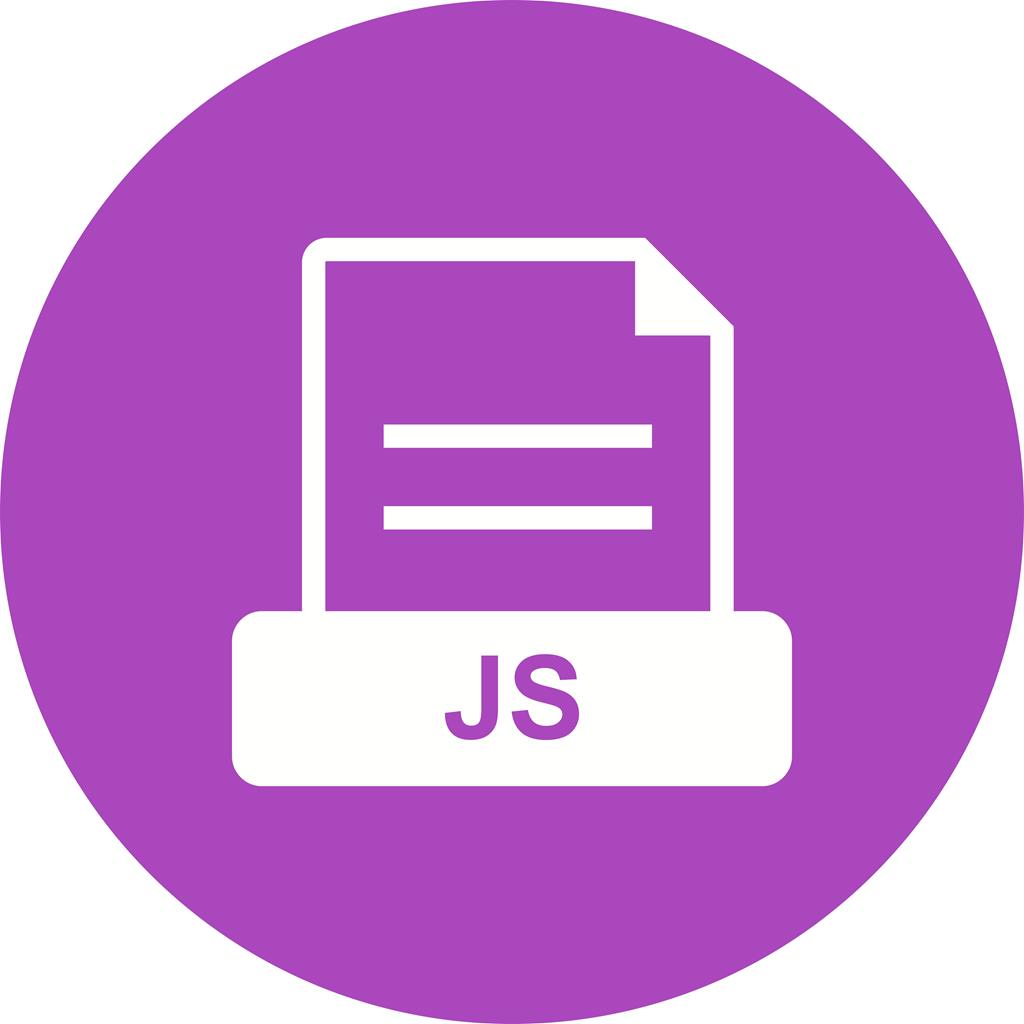 JS Flat Round Icon - IconBunny
