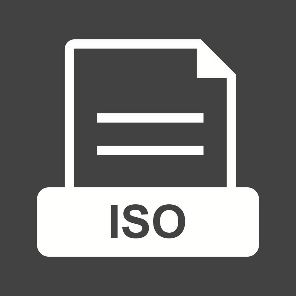 ISO Glyph Inverted Icon - IconBunny