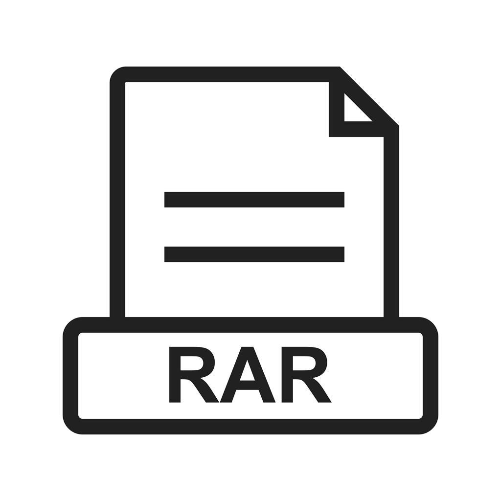 RAR Line Icon - IconBunny