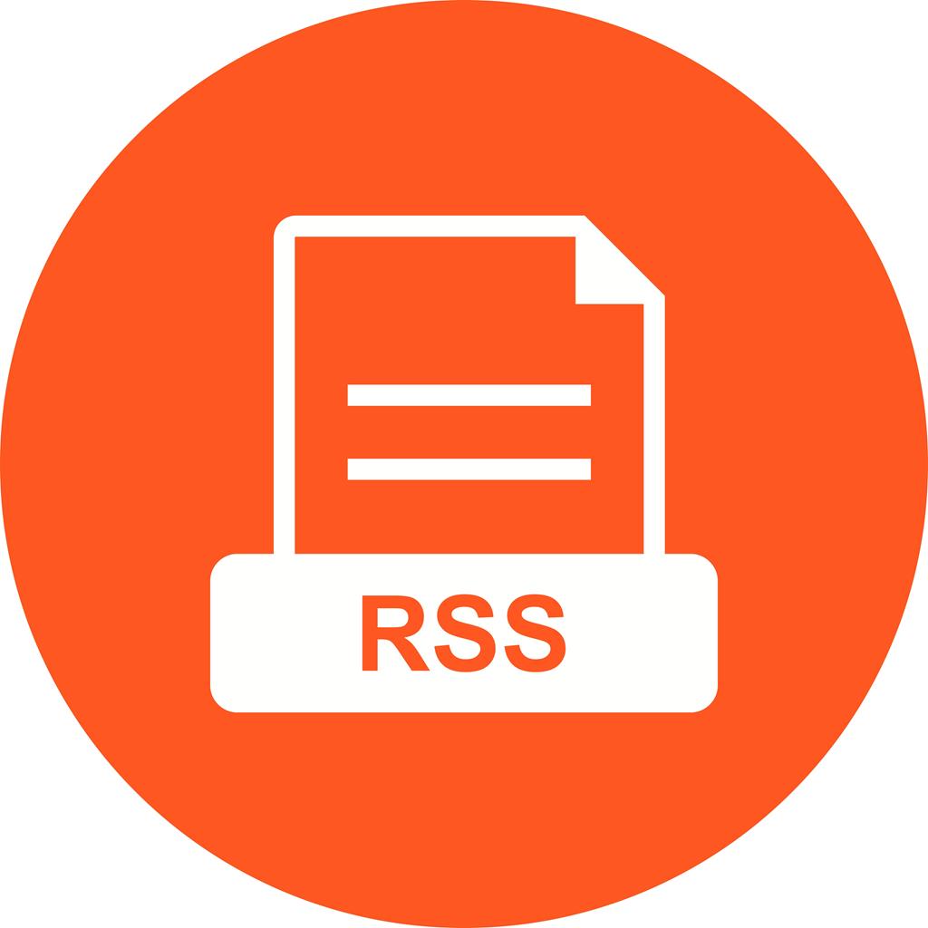 RSS Flat Round Icon - IconBunny