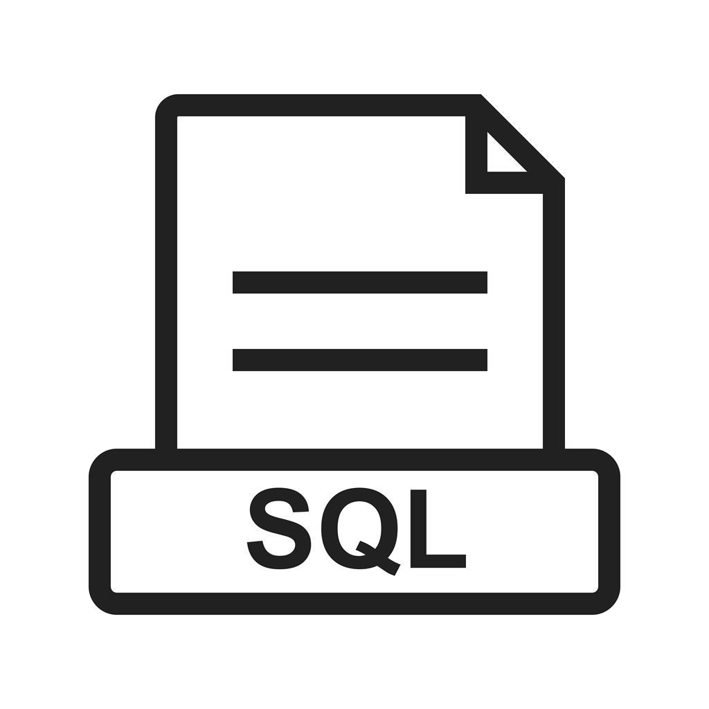 SQL Line Icon - IconBunny