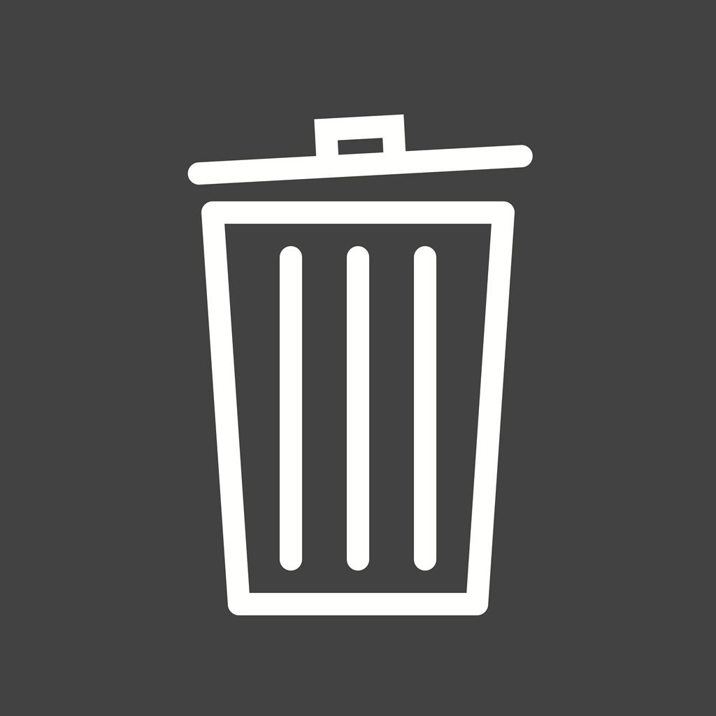 Recycle bin Line Inverted Icon - IconBunny