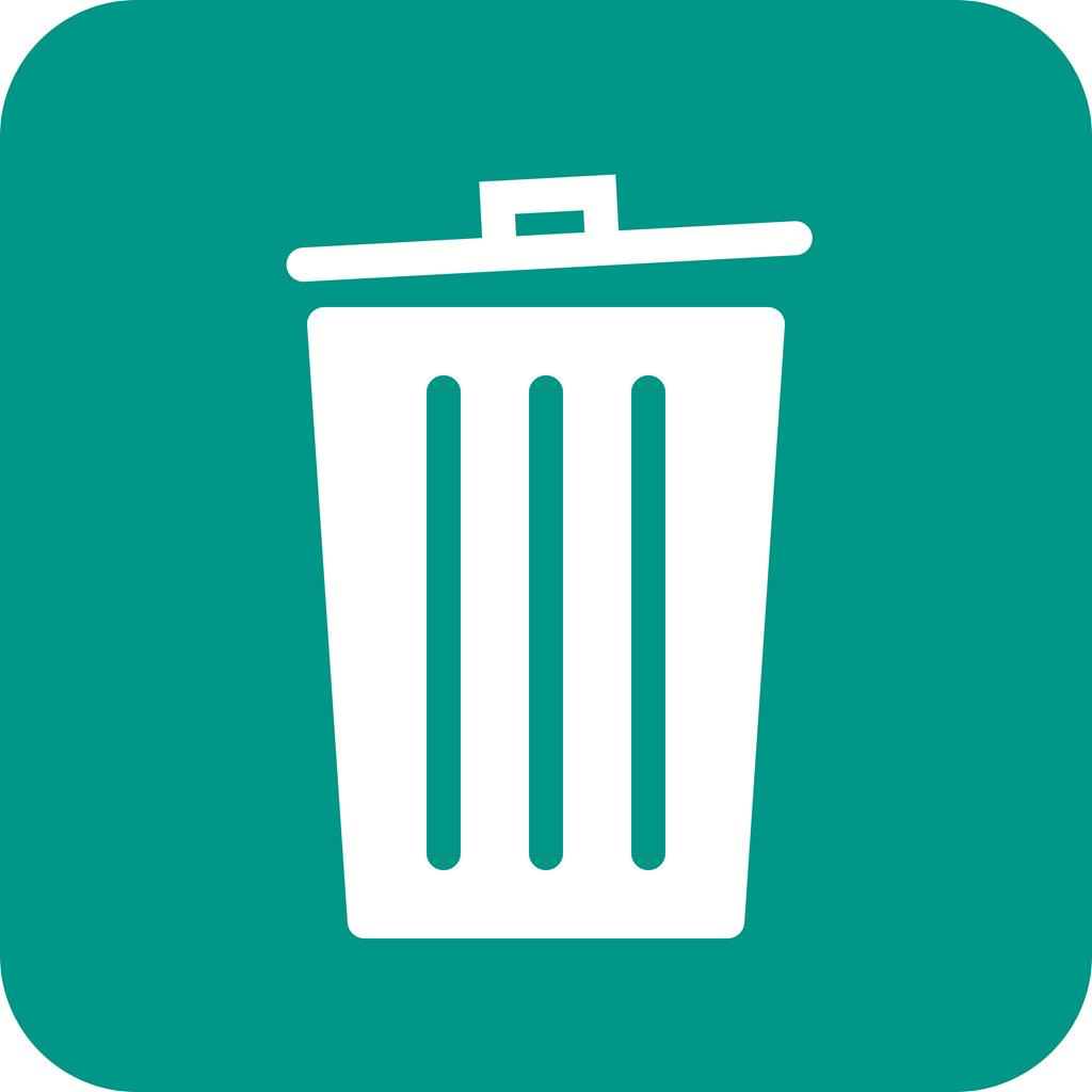 Recycle bin Flat Round Corner Icon - IconBunny