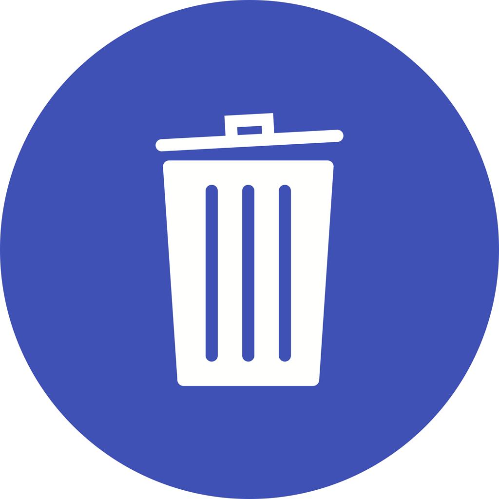 Recycle bin Flat Round Icon - IconBunny
