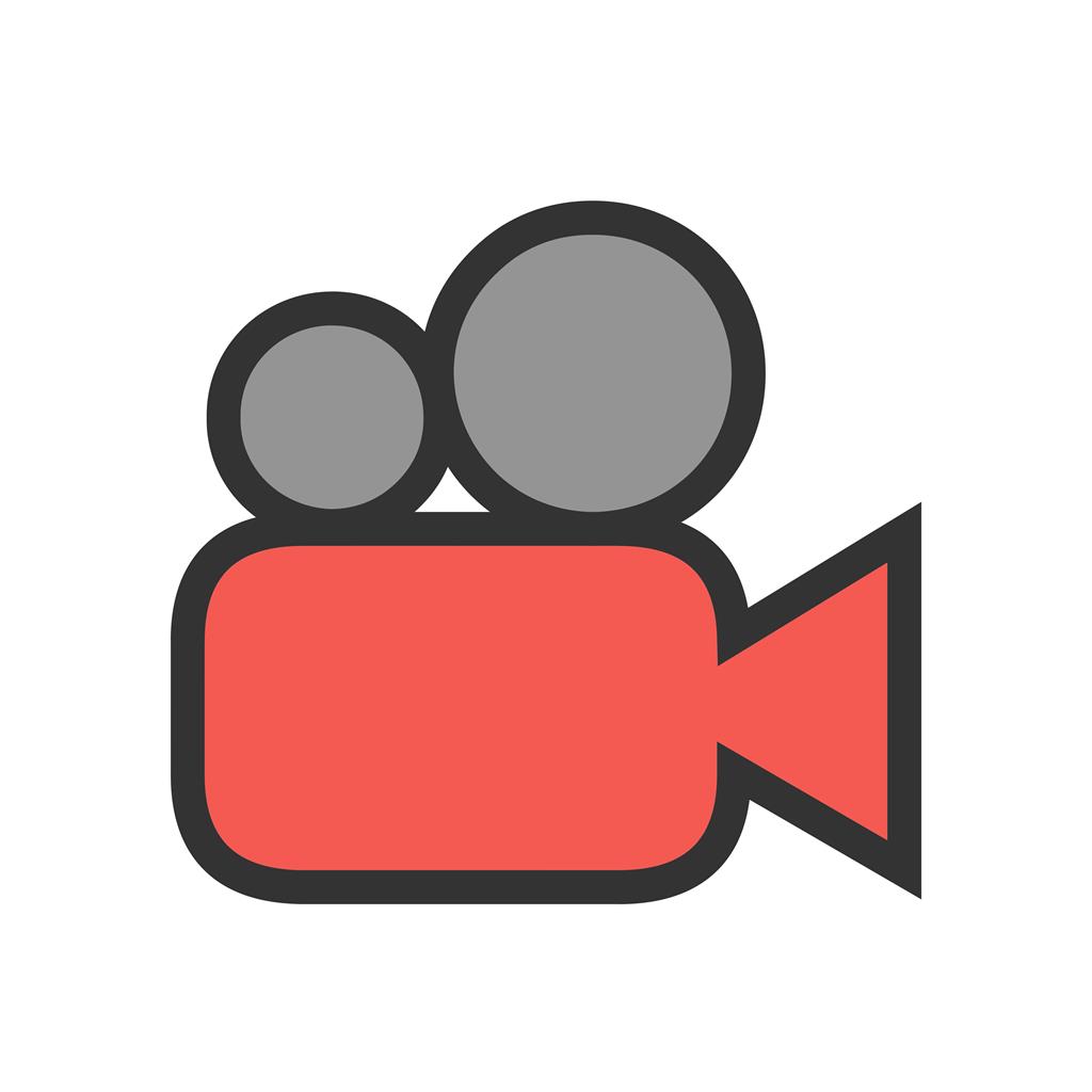 Video Camera Line Filled Icon - IconBunny