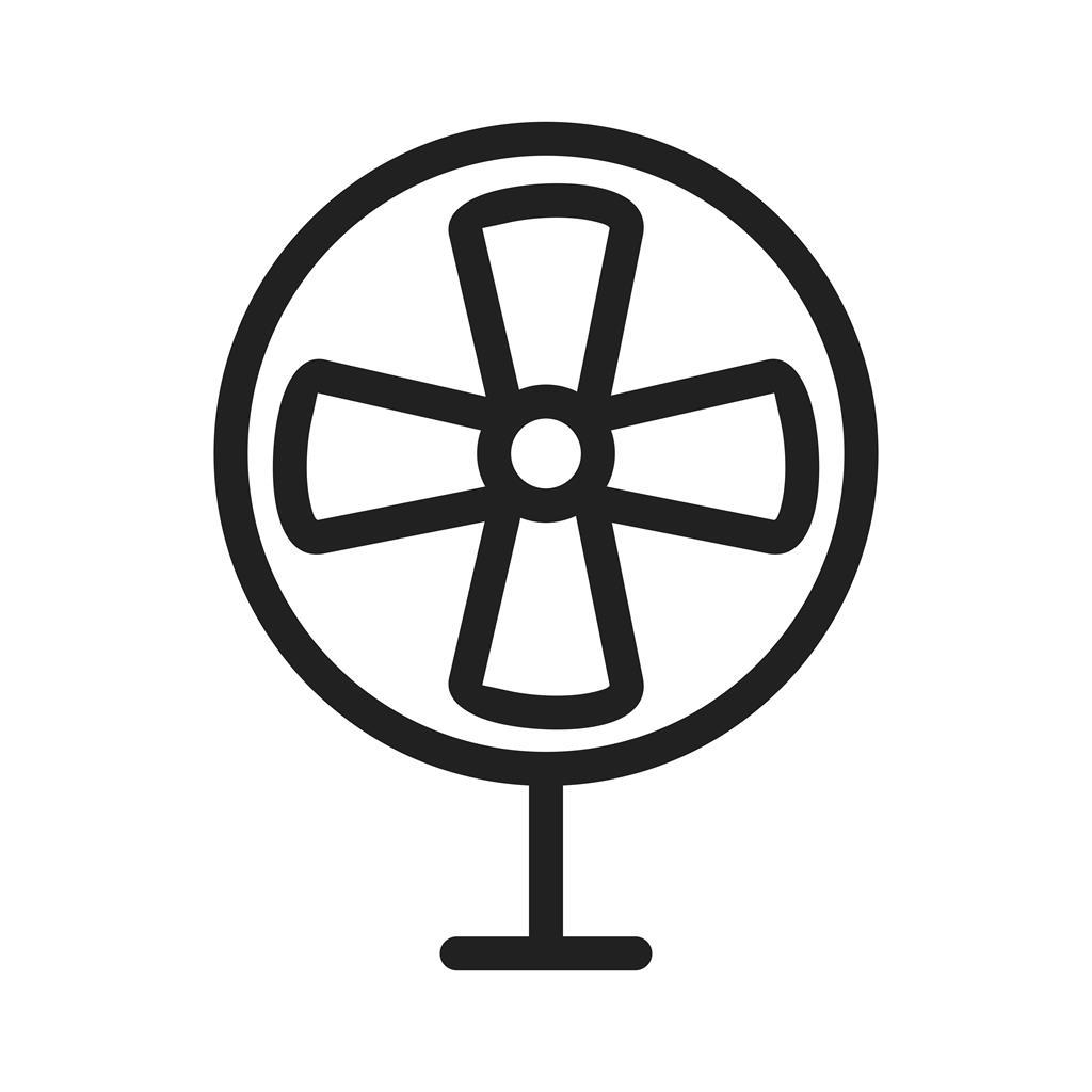 Electric Fan Line Icon - IconBunny