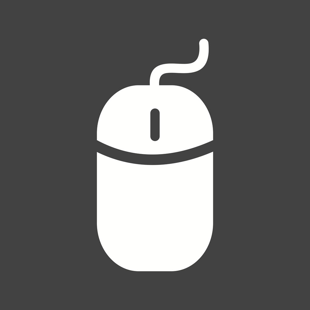Electric Mouse Glyph Inverted Icon - IconBunny