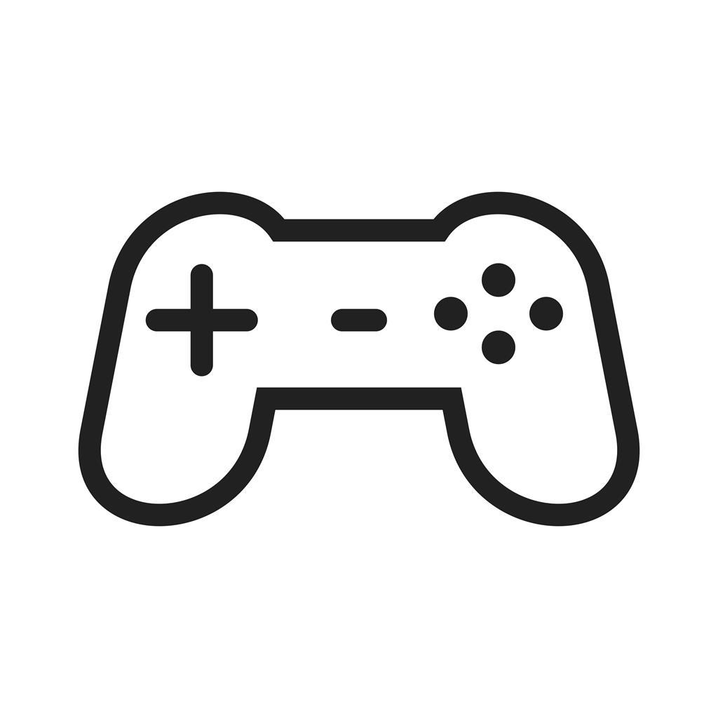Gaming Console Line Icon - IconBunny