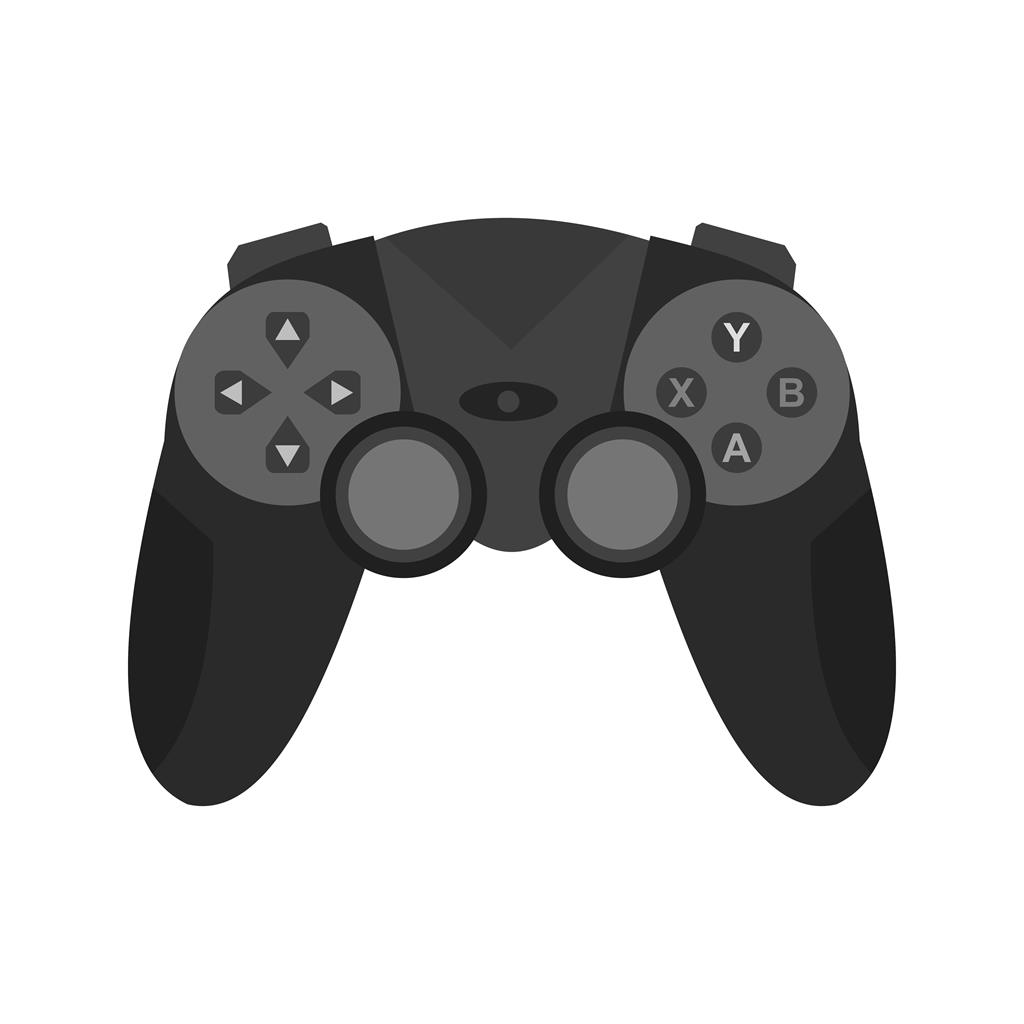 Gaming Console Greyscale Icon - IconBunny