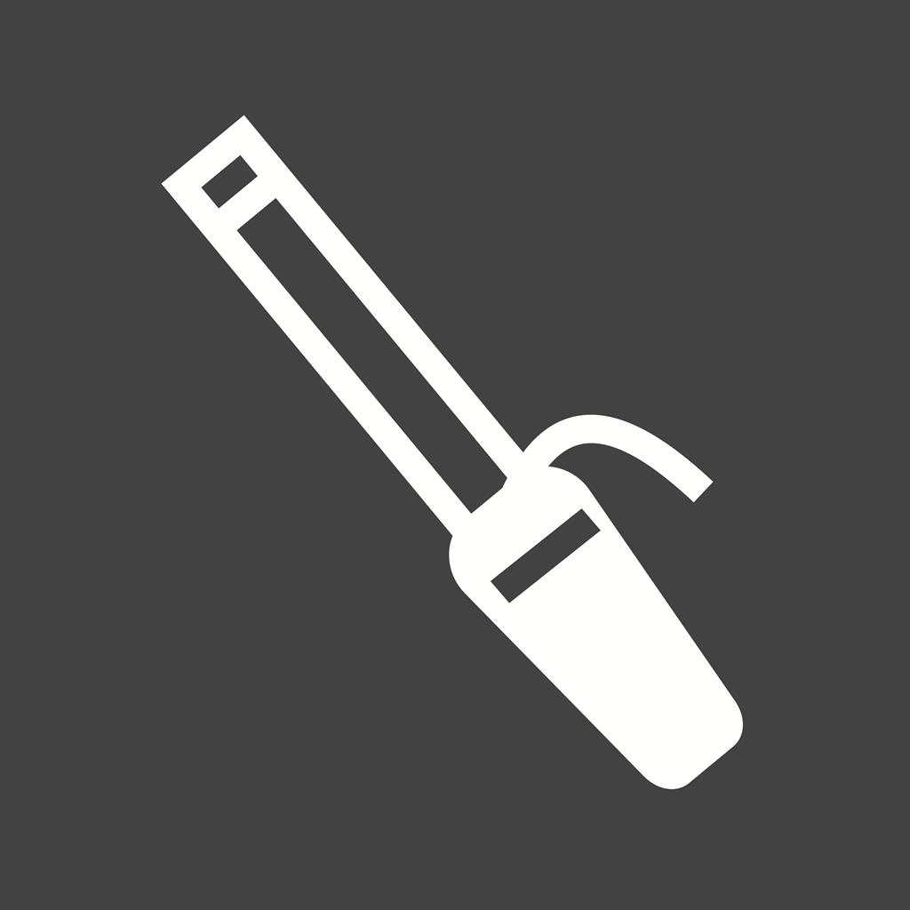 Hair Roller Glyph Inverted Icon - IconBunny