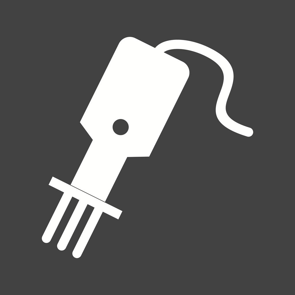 Hand Beater Glyph Inverted Icon - IconBunny