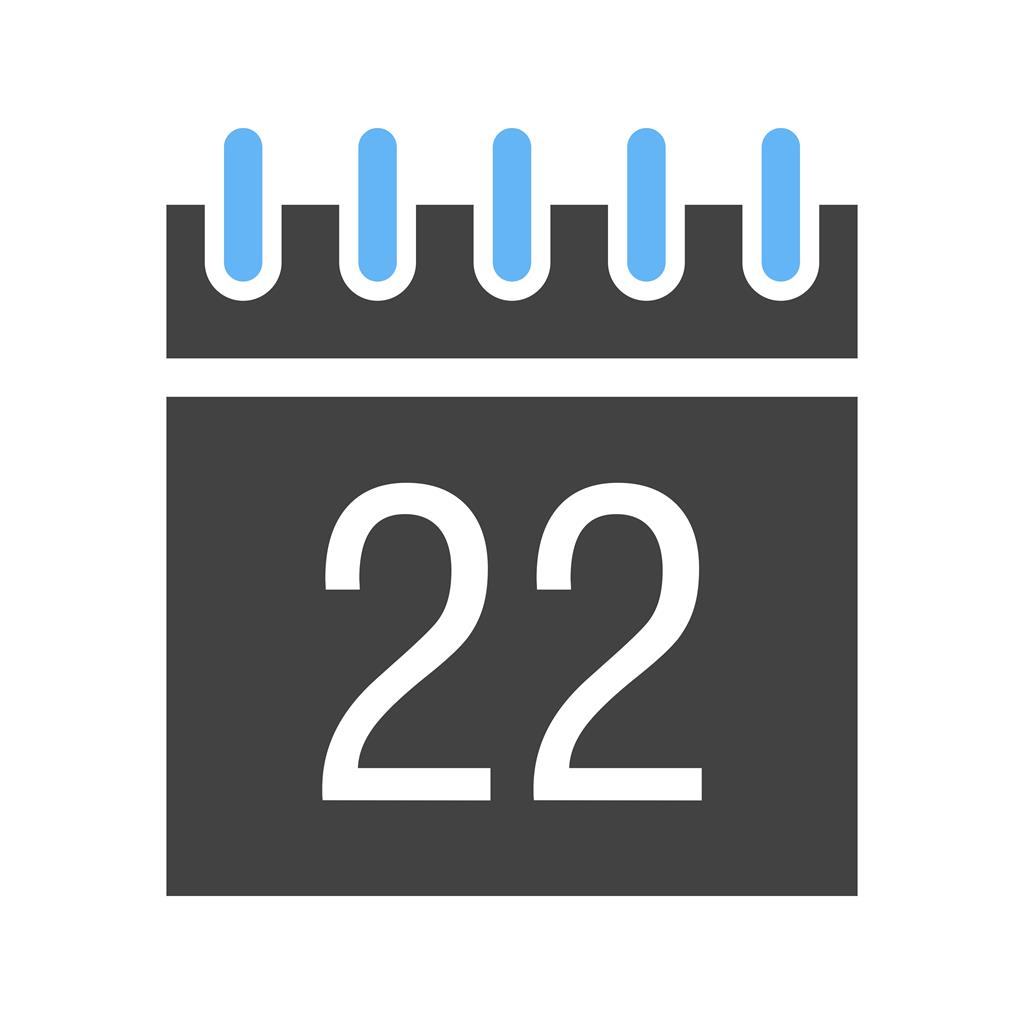 Calendar Blue Black Icon - IconBunny