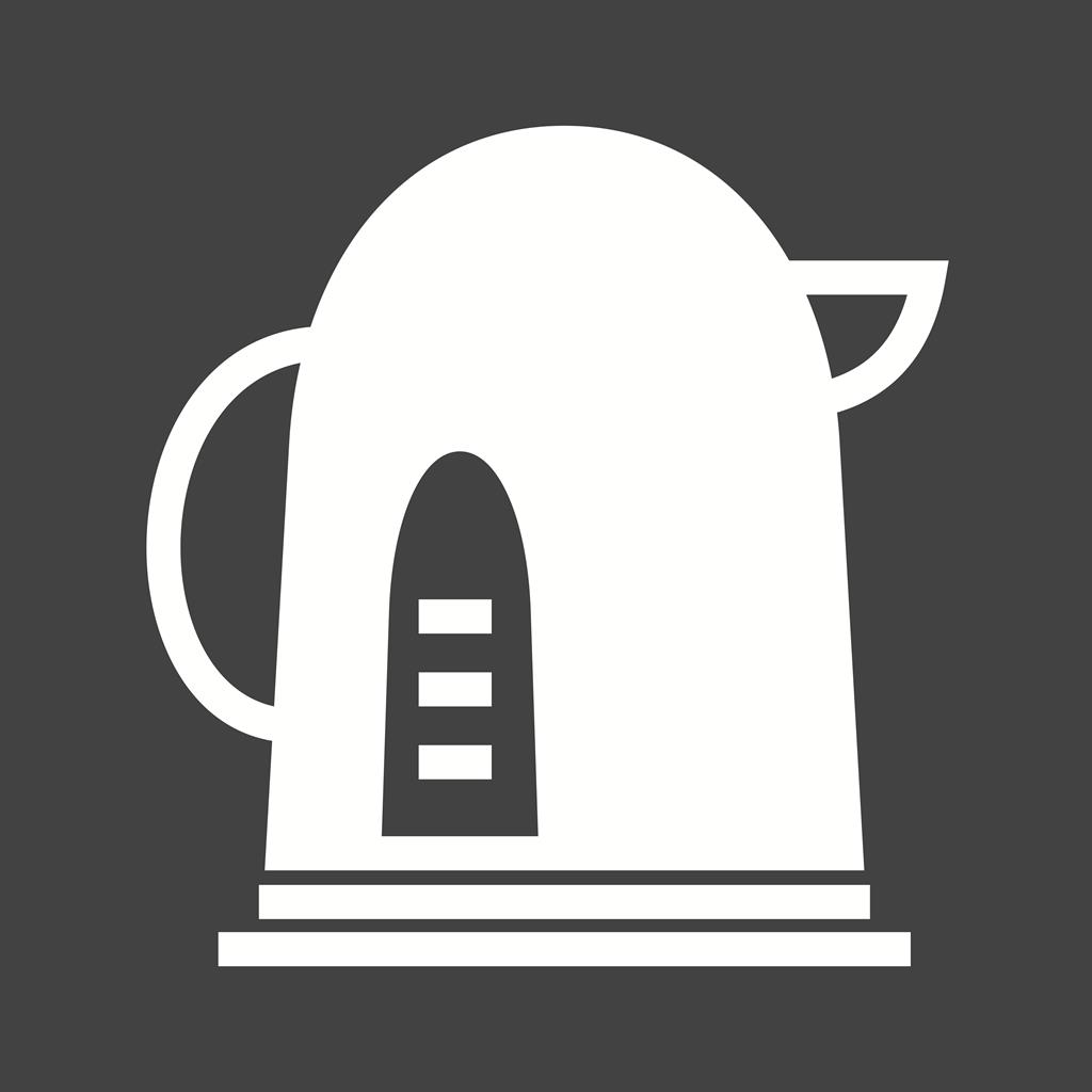 Kettle Glyph Inverted Icon - IconBunny