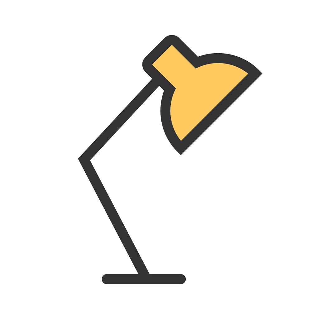 Lamp Line Filled Icon - IconBunny