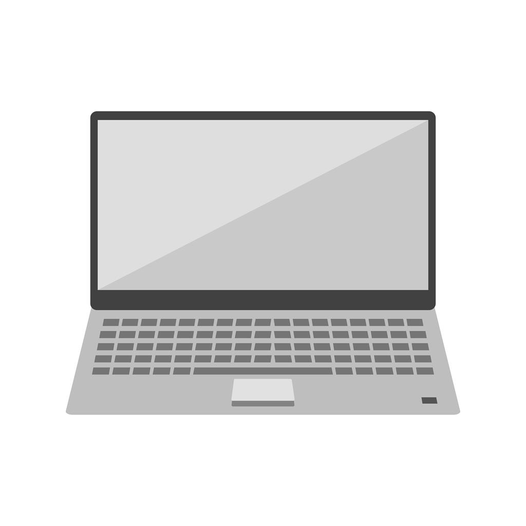 Laptop Greyscale Icon - IconBunny