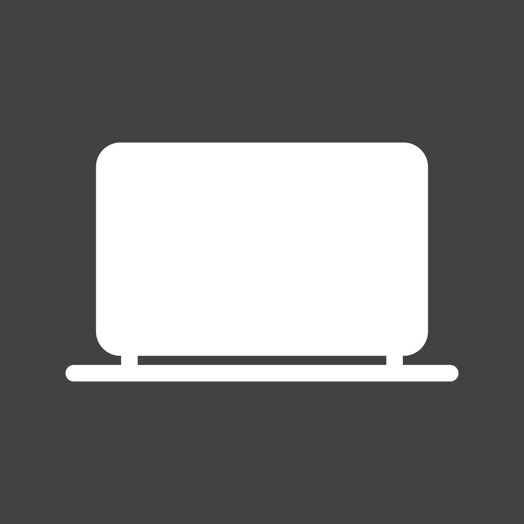 Laptop Glyph Inverted Icon - IconBunny