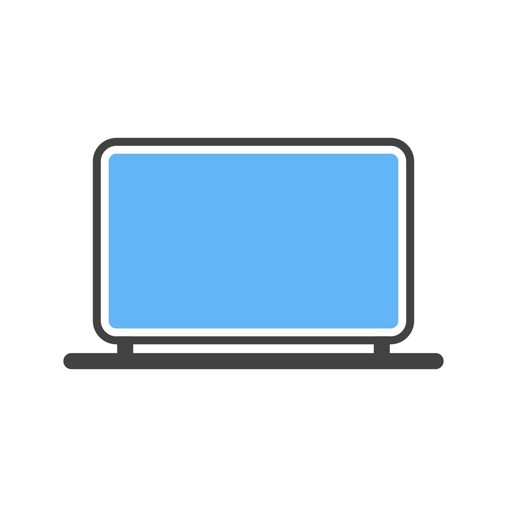 Laptop Blue Black Icon - IconBunny