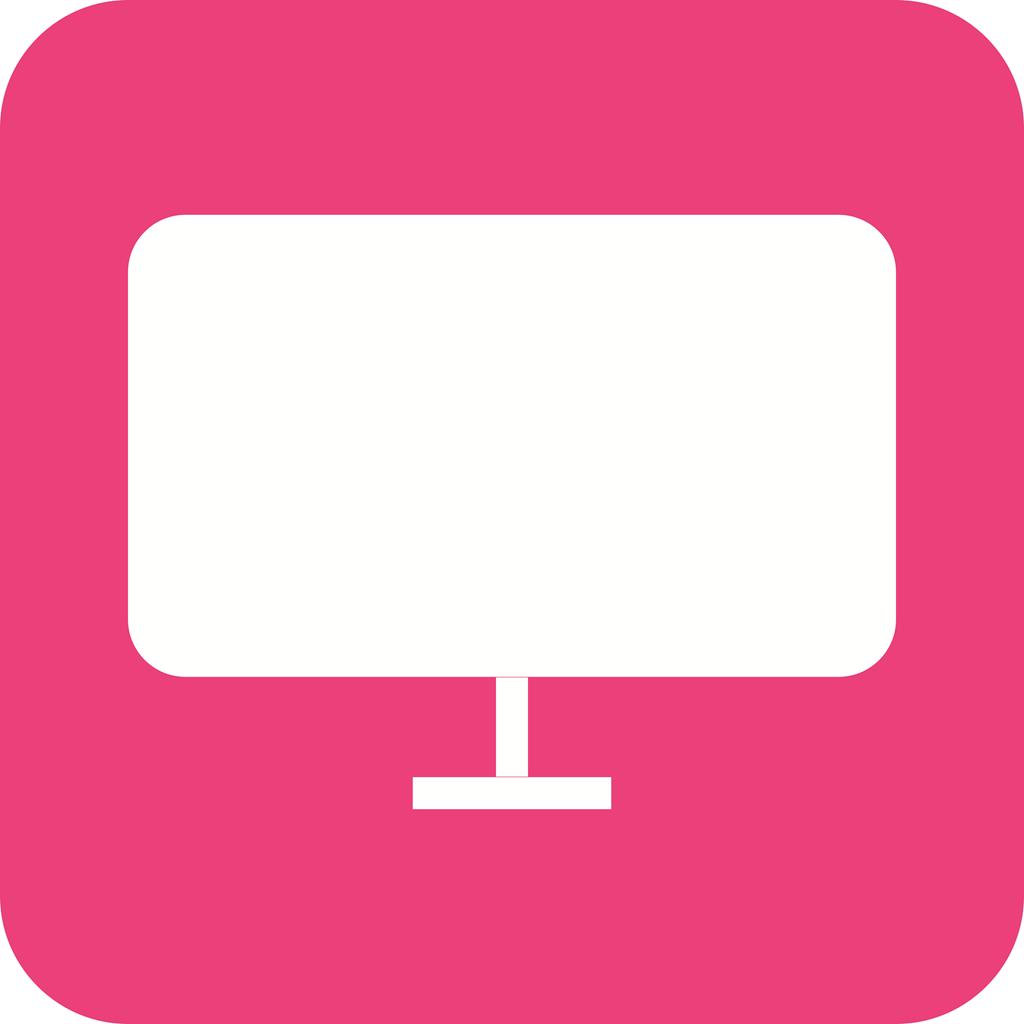 LCD Screen Flat Round Corner Icon - IconBunny