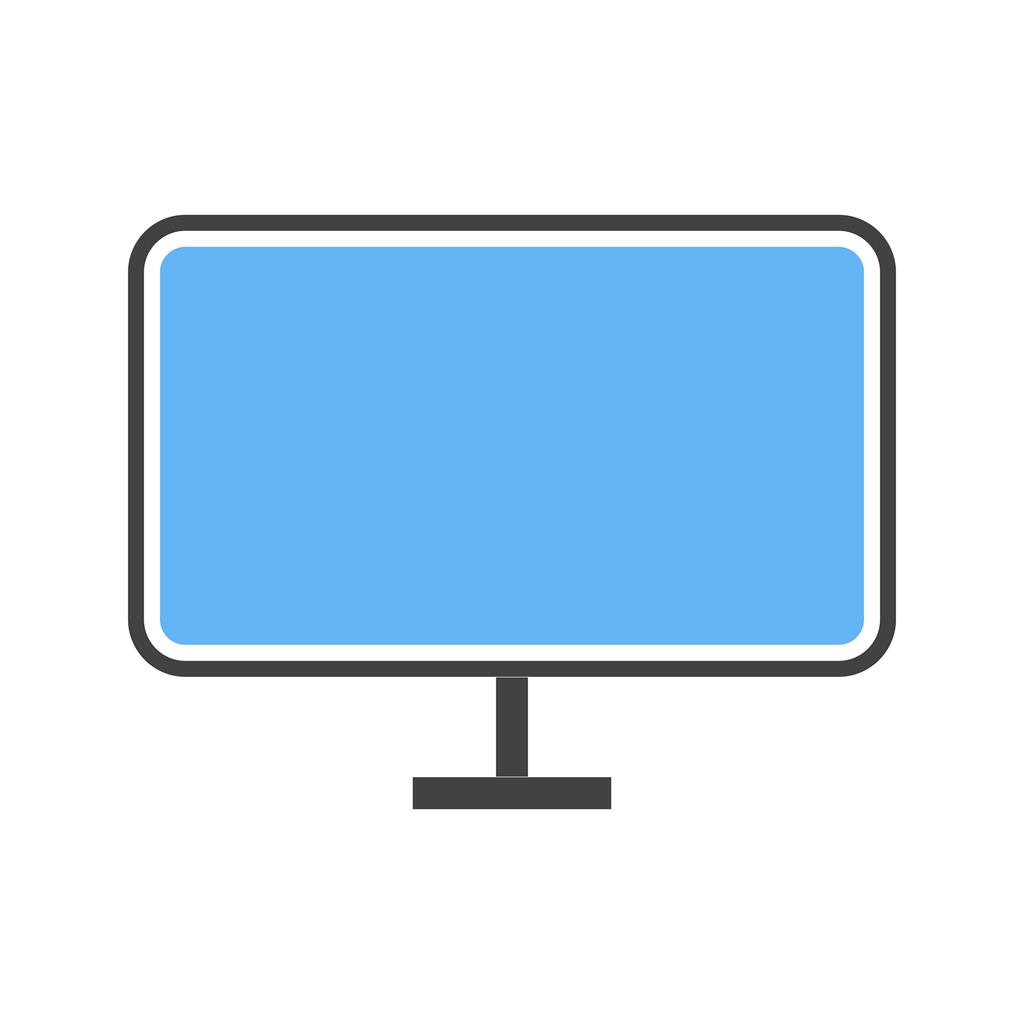LCD Screen Blue Black Icon - IconBunny