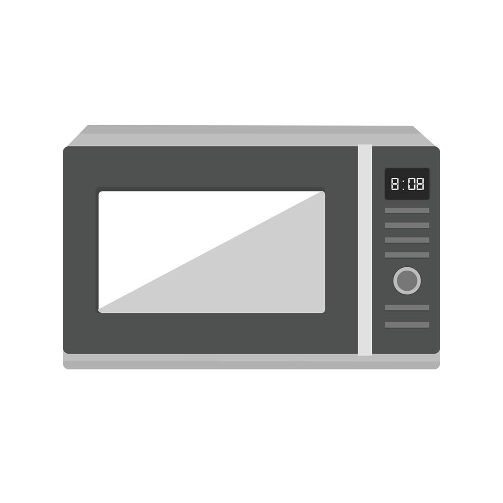 Microwave Greyscale Icon - IconBunny