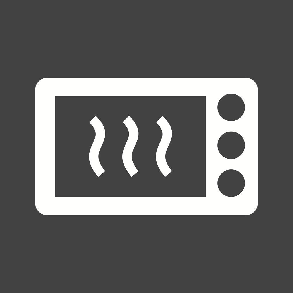 Microwave Glyph Inverted Icon - IconBunny