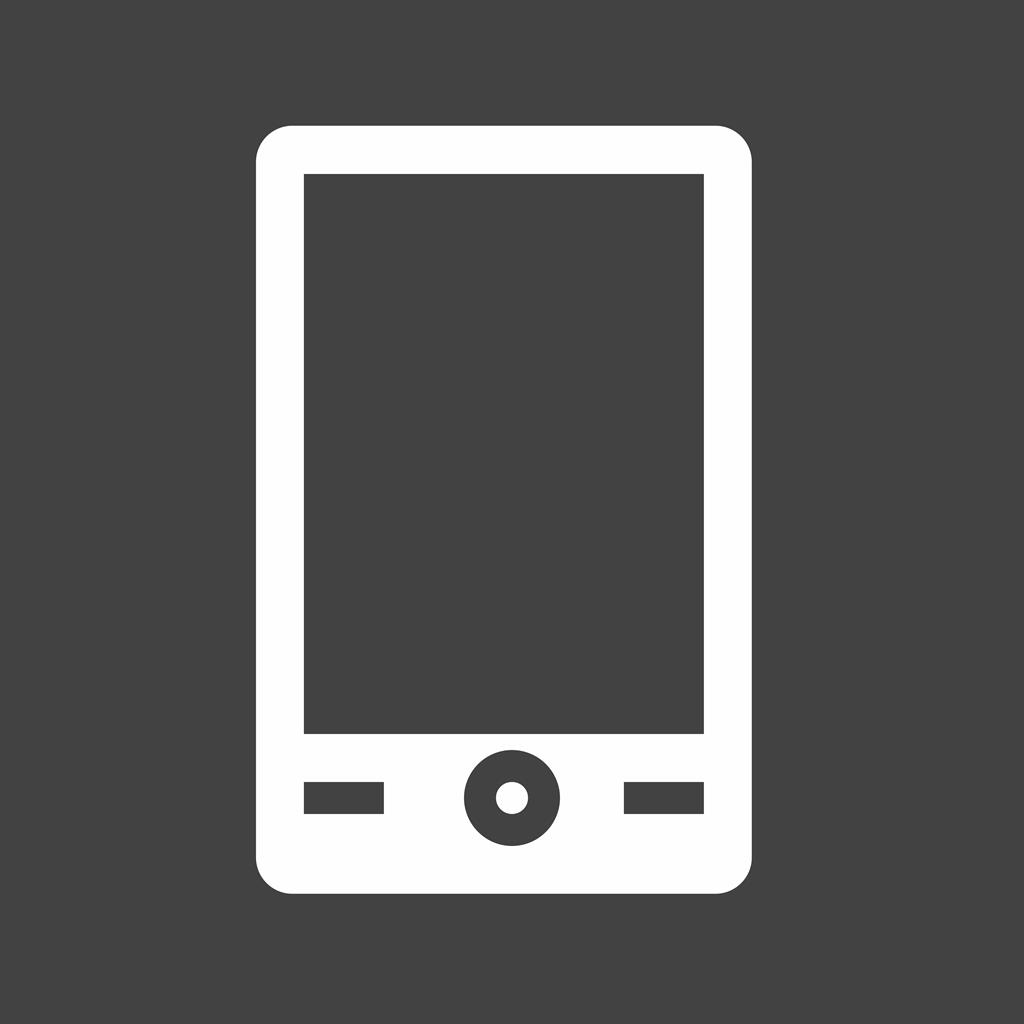 Mobile Glyph Inverted Icon - IconBunny